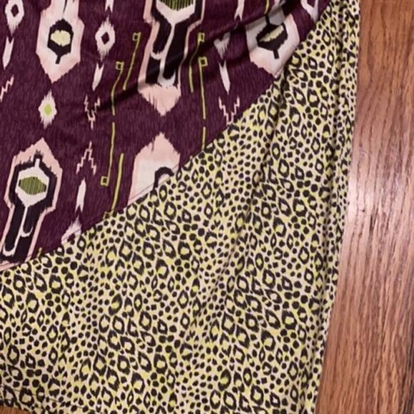 H&M Mini Dress 4 Aztec Tribal Cheetah Crossover Yellow Purple - Picture 9 of 13